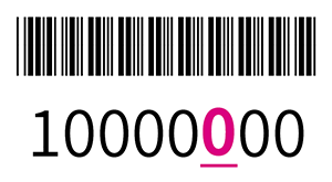 粗體色字barcode
